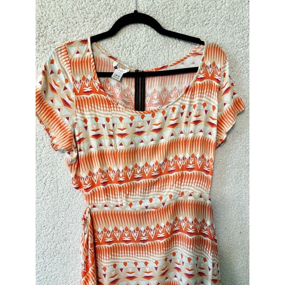 Volcom Quincy Davis Mini Dress Size L Aztec Lightweight - Picture 2 of 12